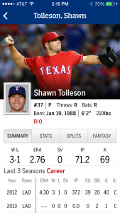 Shawn Tolleson - baseball